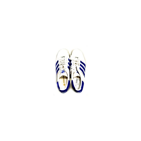 New Rare & Unique Adidas Originals Gazelle White & Blue Sneakers Athletic Shoes main image 6